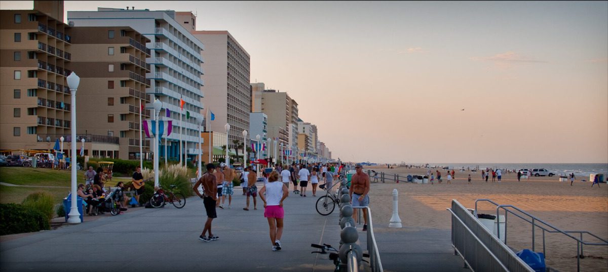 Virginia Beach boardwalk area.