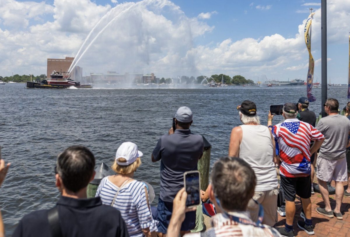 Folks enjoying Norfolk Harborfest 