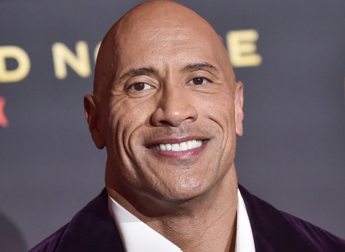 Dwayne Johnson at a movie premiere 