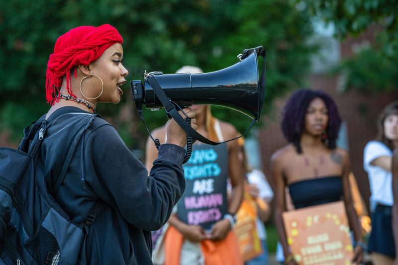 Photo of a reproductive rights protest in Virginia